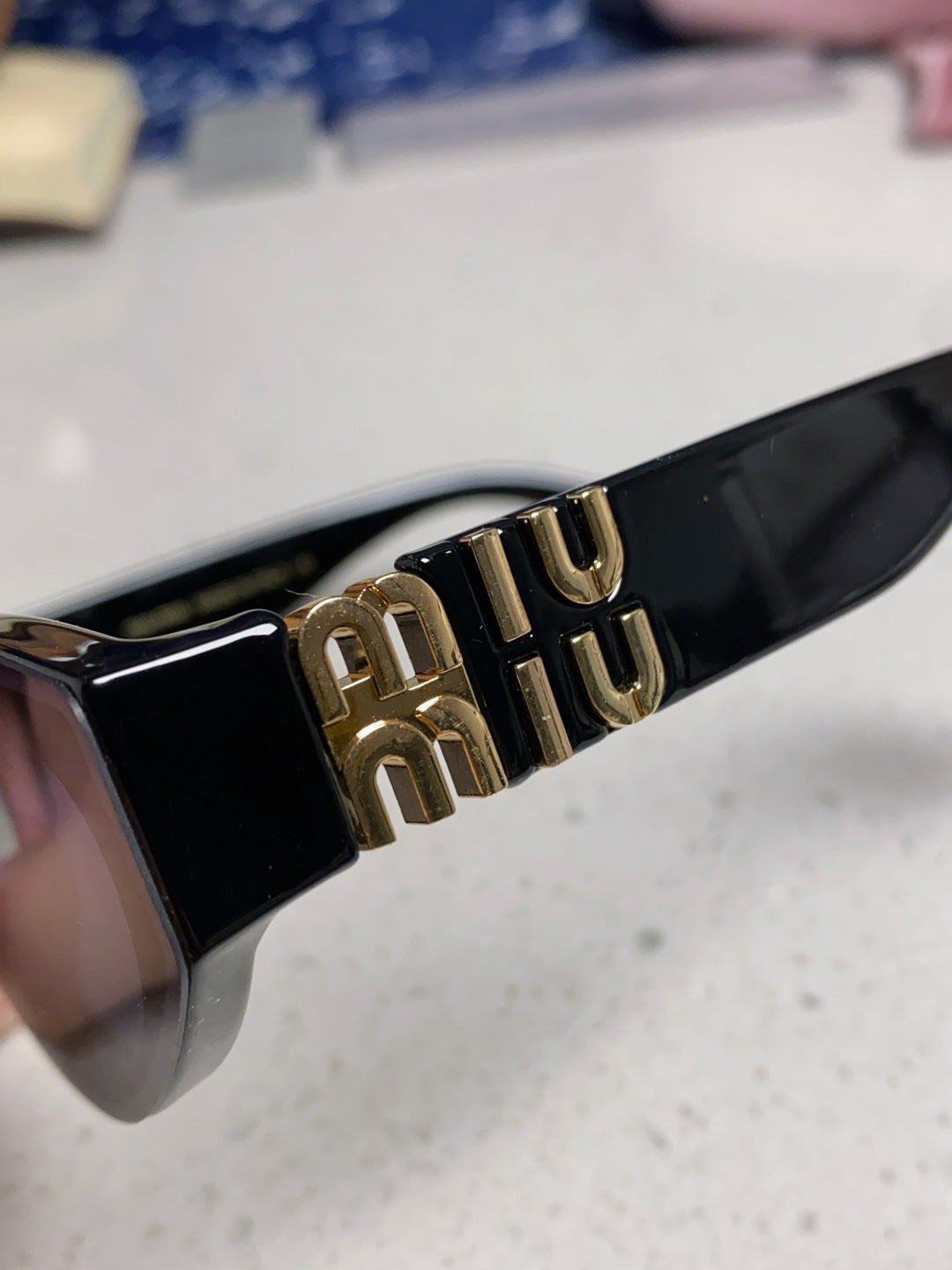 Miu Miu Cat-Eye Black Lens Sunglasses for Women - detail image 7