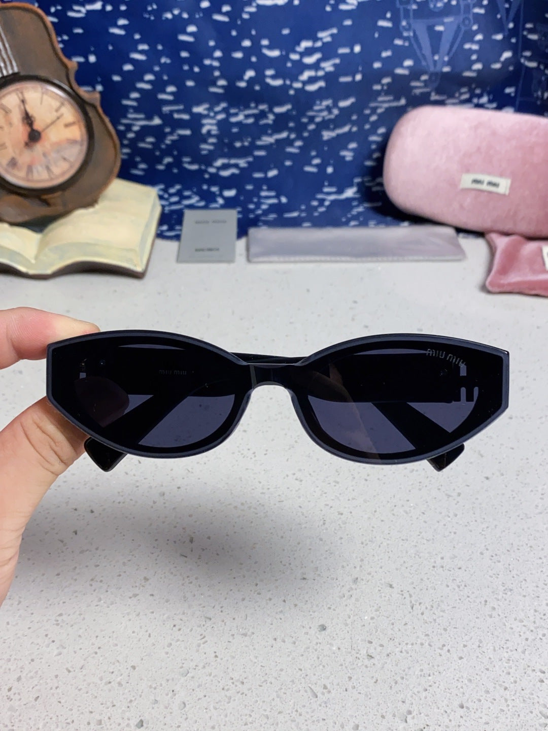 Miu Miu Cat-Eye Black Lens Sunglasses for Women - 158611 - detail image 4