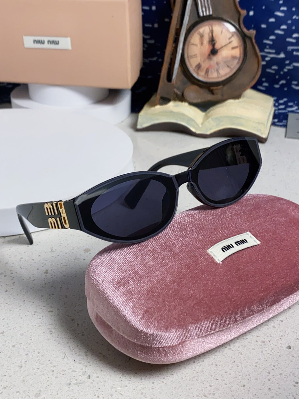 Miu Miu Cat-Eye Black Lens Sunglasses for Women - 158611 - detail image 10