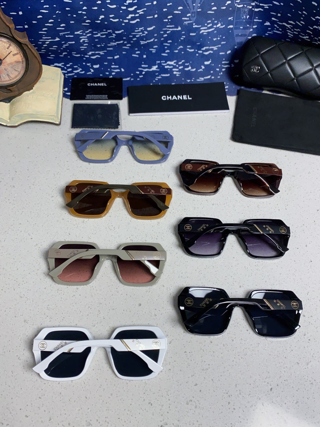 Chanel Polarized Square Red Lens Sunglasses for Women - 867065 - detail image 11