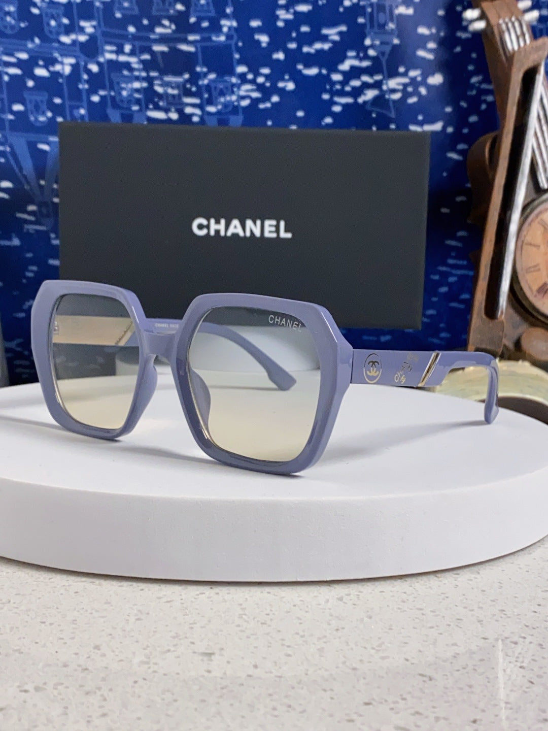 Chanel Polarized Square Silver Lens Sunglasses for Women - 158376
