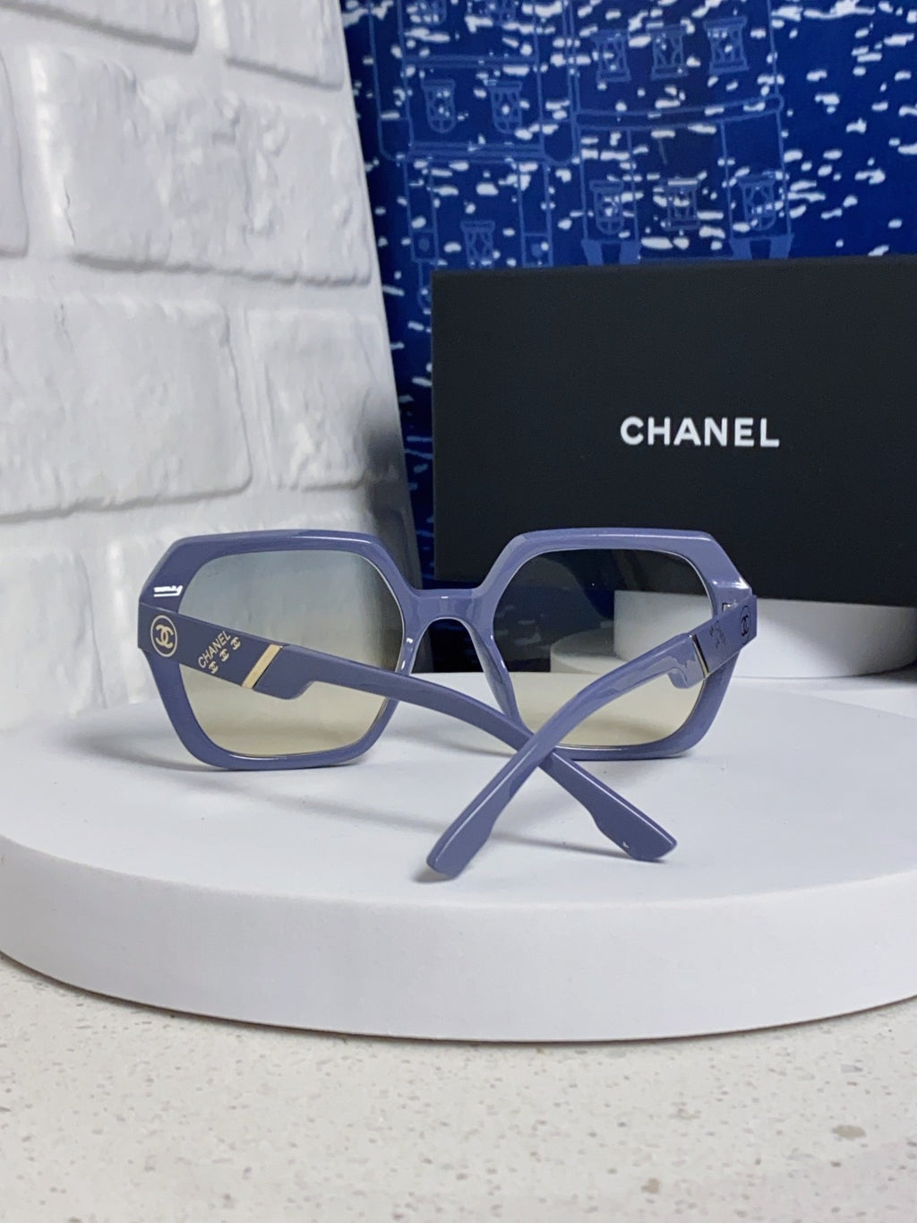 Chanel Polarized Square Silver Lens Sunglasses for Women - 158376 - detail image 3