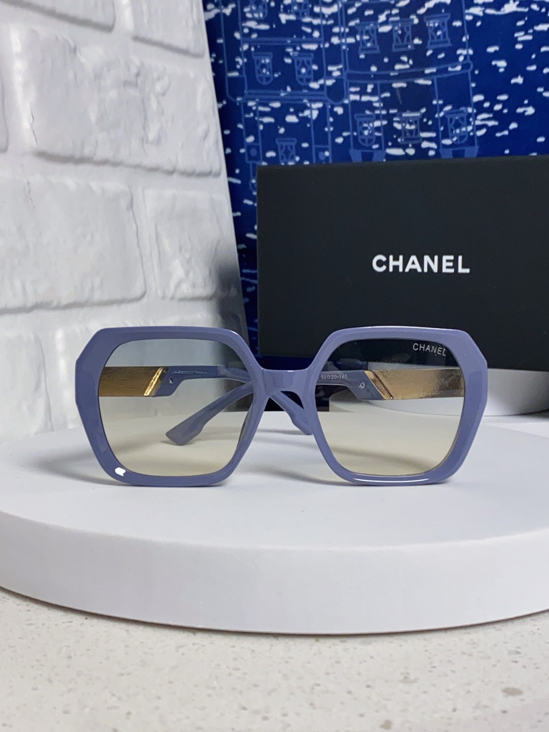 Chanel Polarized Square Silver Lens Sunglasses for Women - 867061 - detail image 2