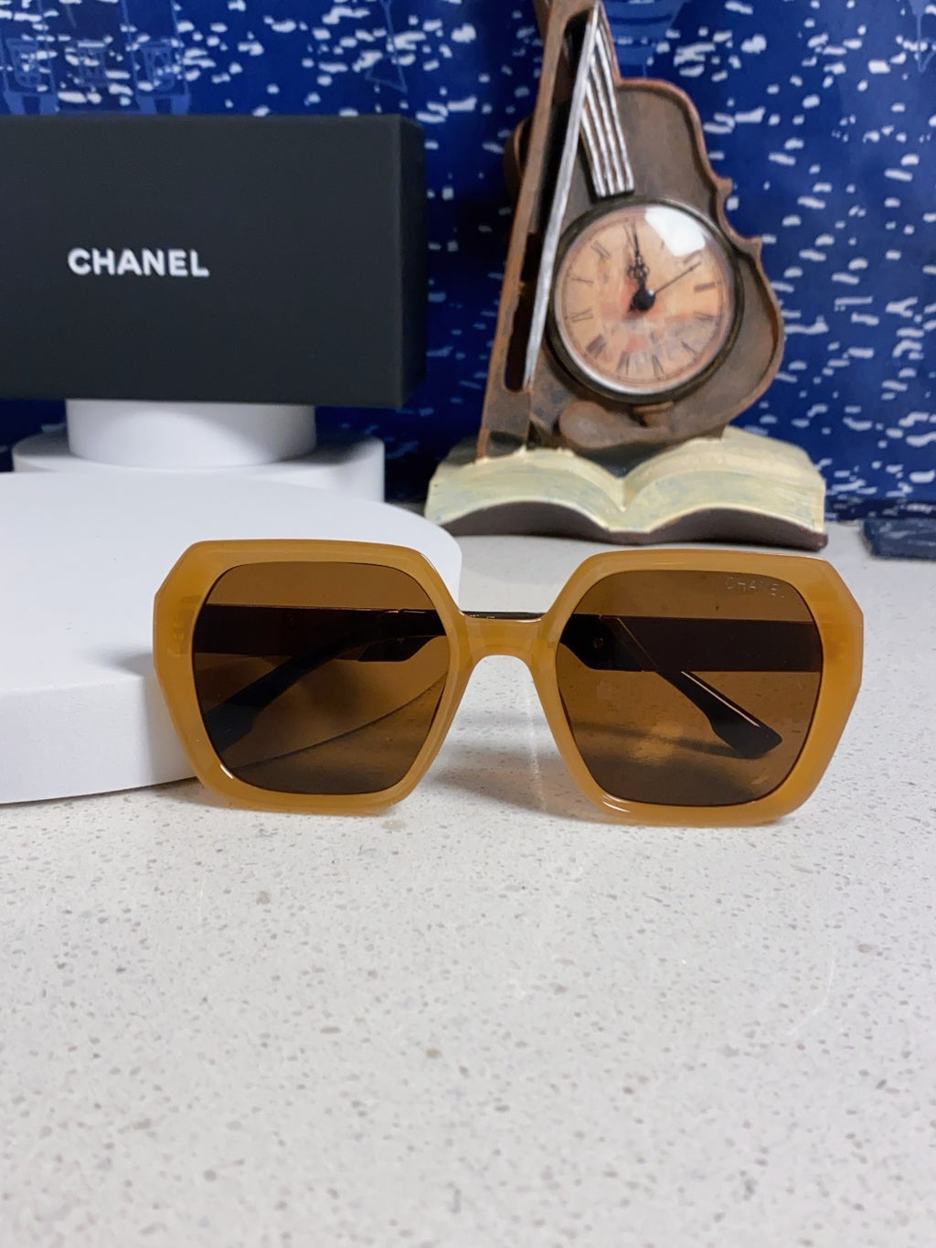 Chanel Polarized Square Brown Lens Sunglasses for Women - 158377 - detail image 9