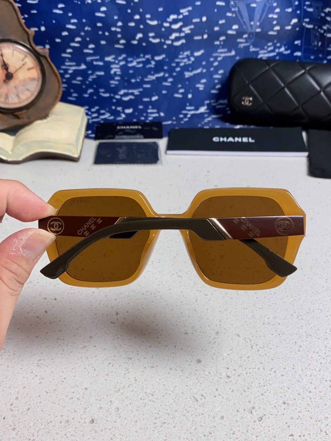 Chanel Polarized Square Brown Lens Sunglasses for Women - 158377 - detail image 5
