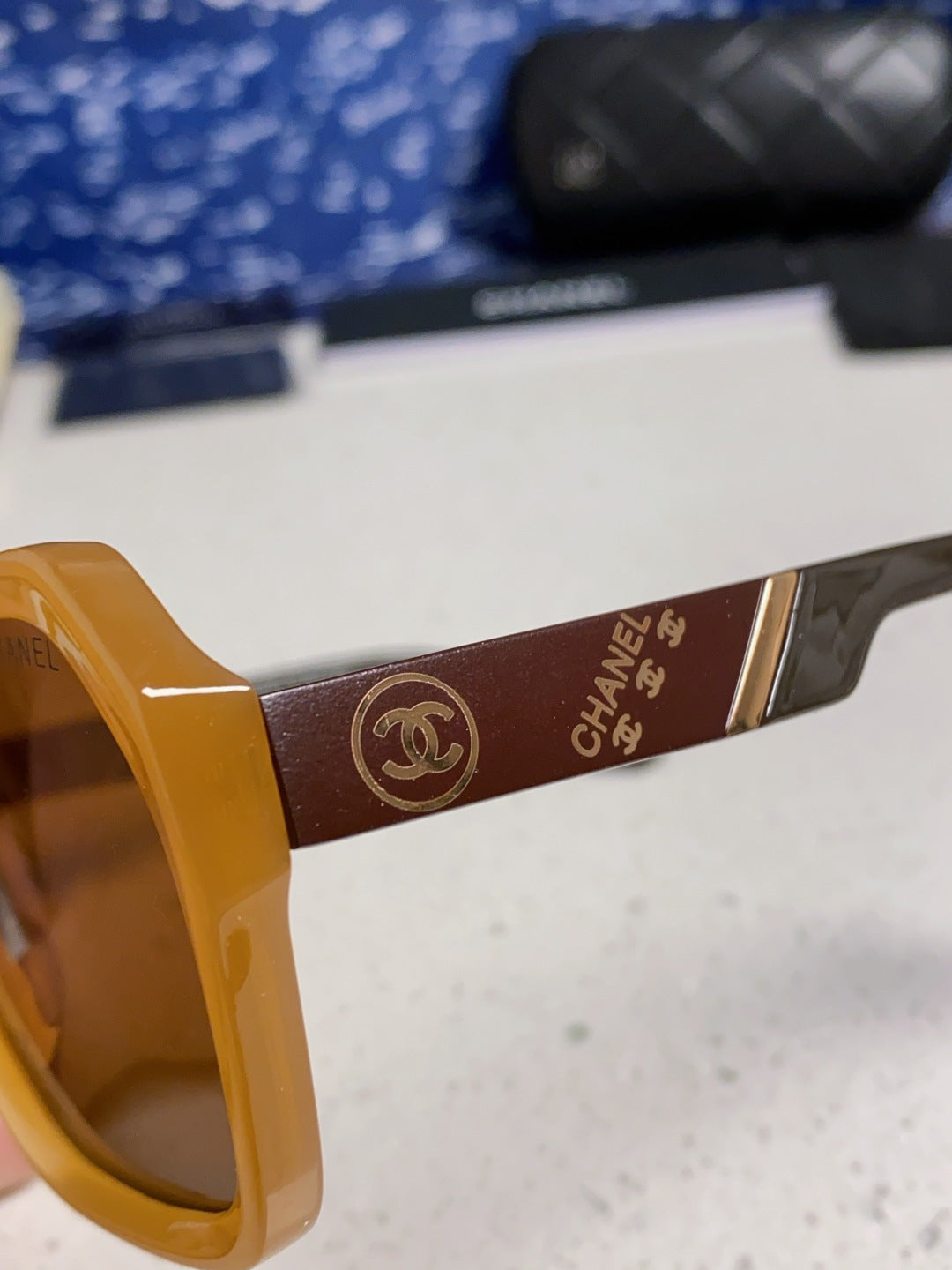 Chanel Polarized Square Brown Lens Sunglasses for Women - 158377 - detail image 7