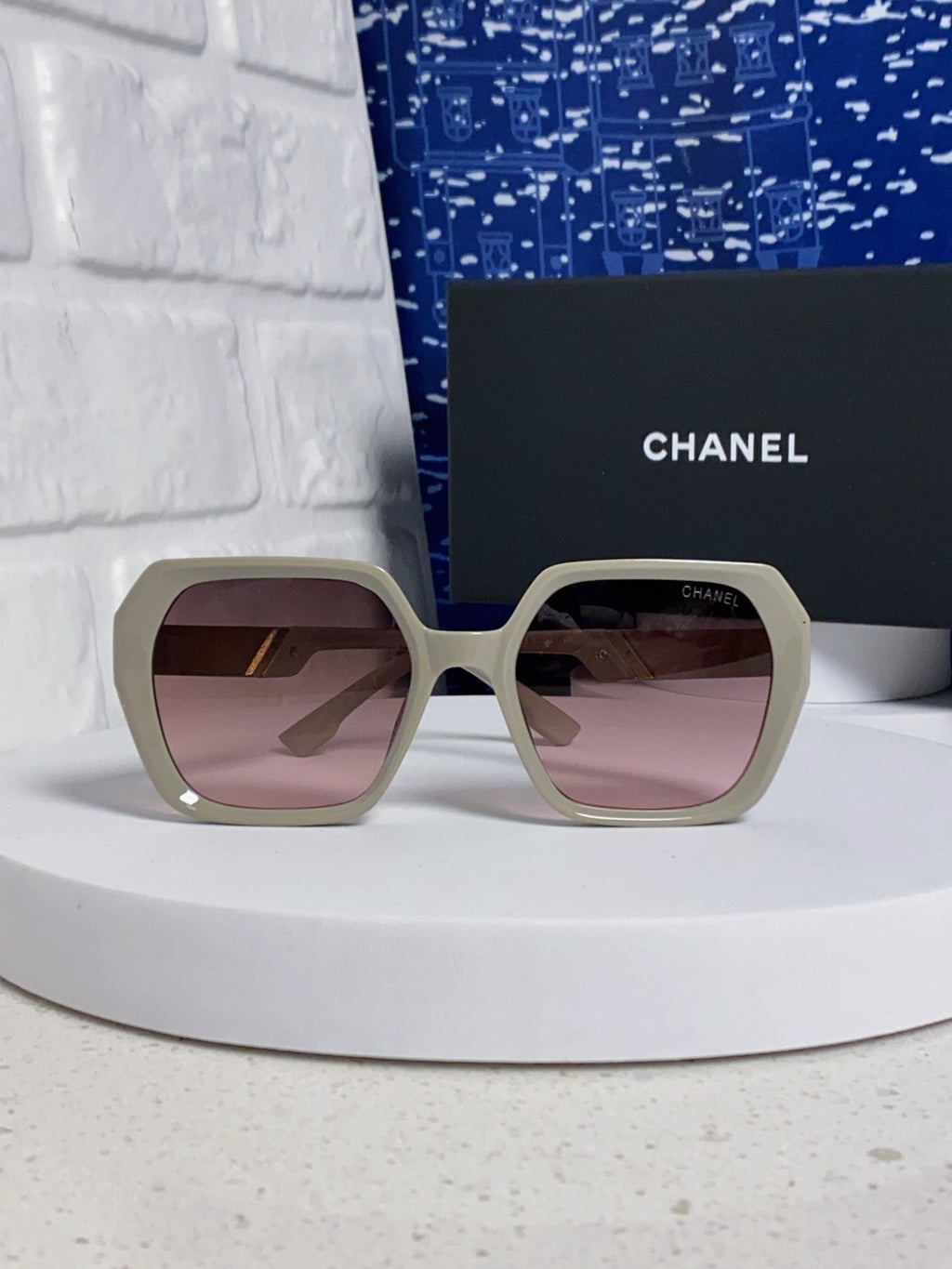 Chanel Polarized Square Silver Lens Sunglasses for Women - 867063 - detail image 2
