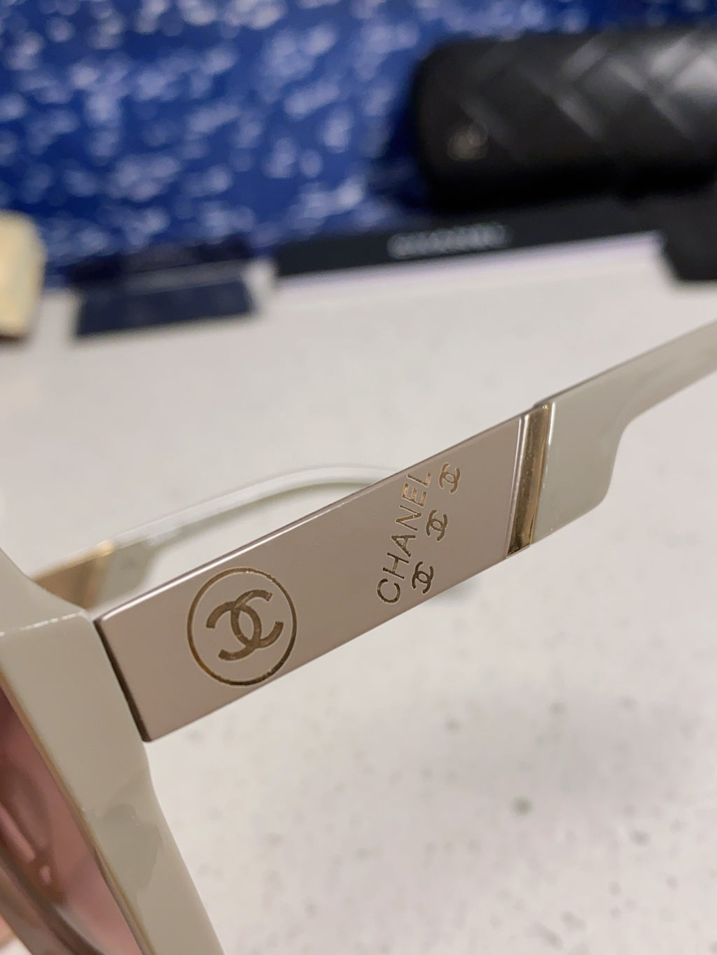 Chanel Polarized Square Silver Lens Sunglasses for Women - 867063 - detail image 7