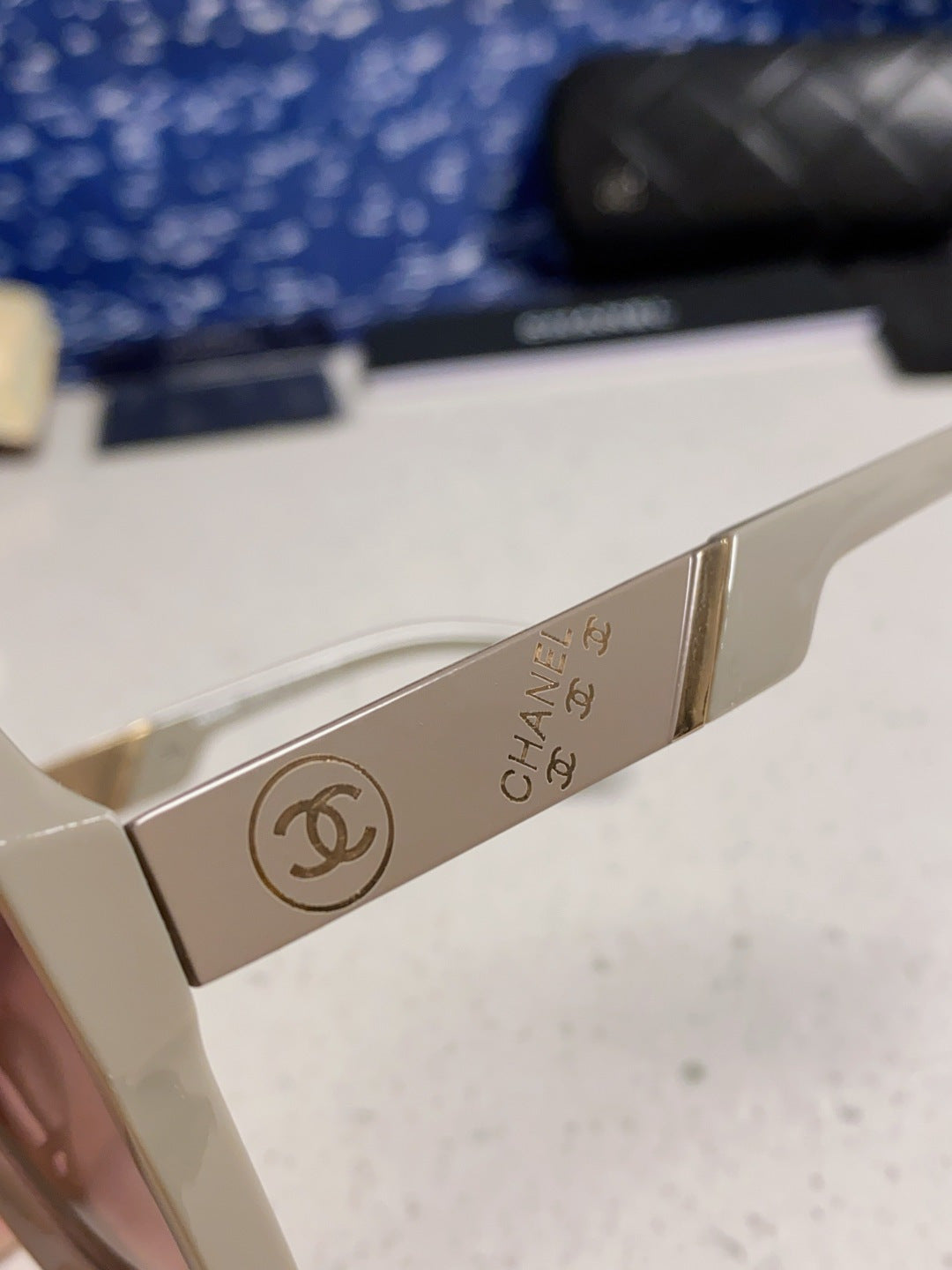 Chanel Polarized Square Silver Lens Sunglasses for Women - 867063 - detail image 7