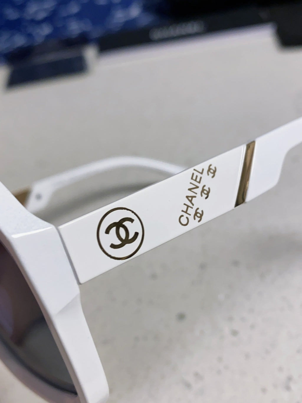 Chanel Polarized Square Black Lens Sunglasses for Women - 867064 - detail image 6