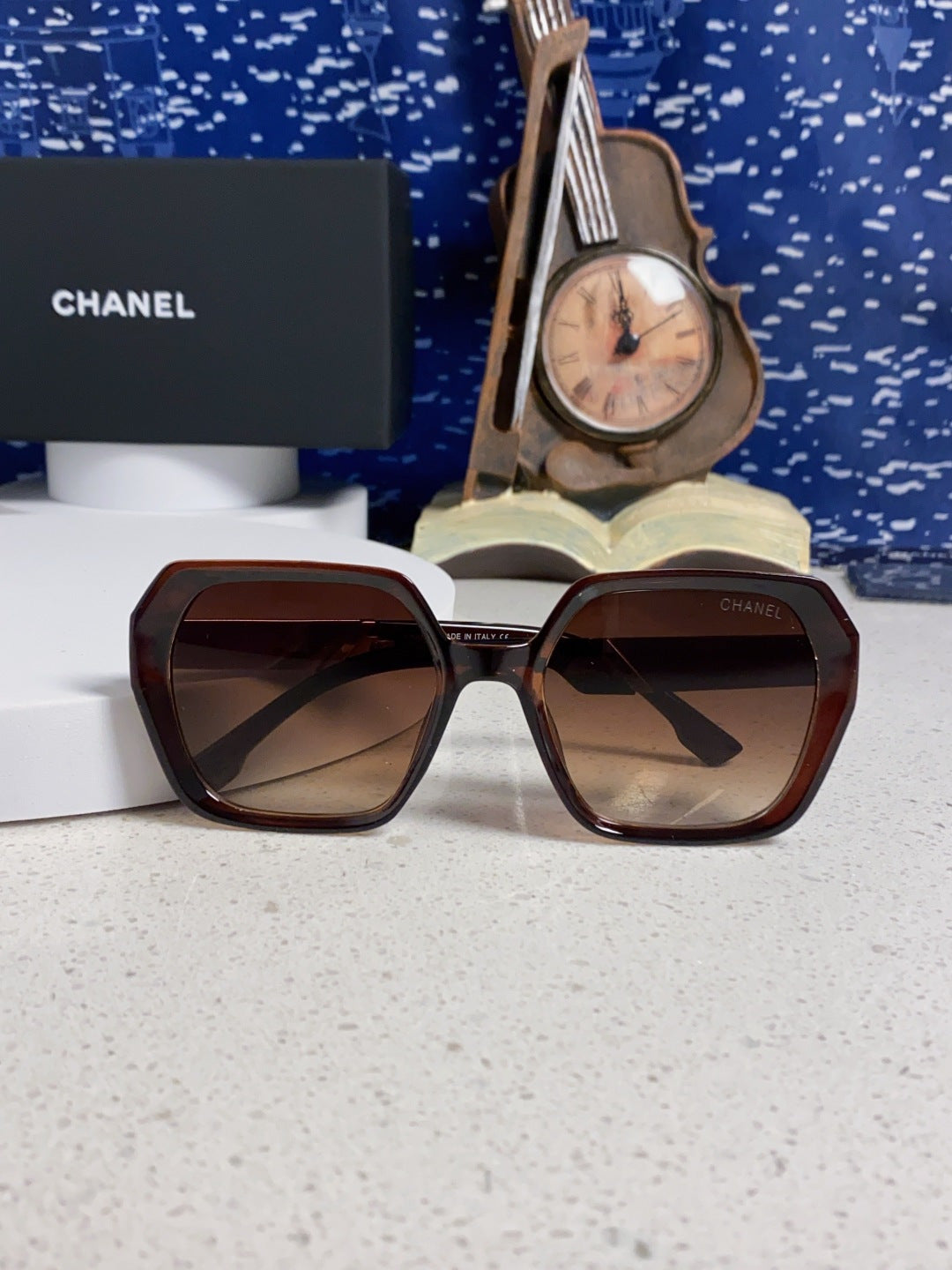 Chanel Polarized Square Red Lens Sunglasses for Women - 158380 - detail image 9