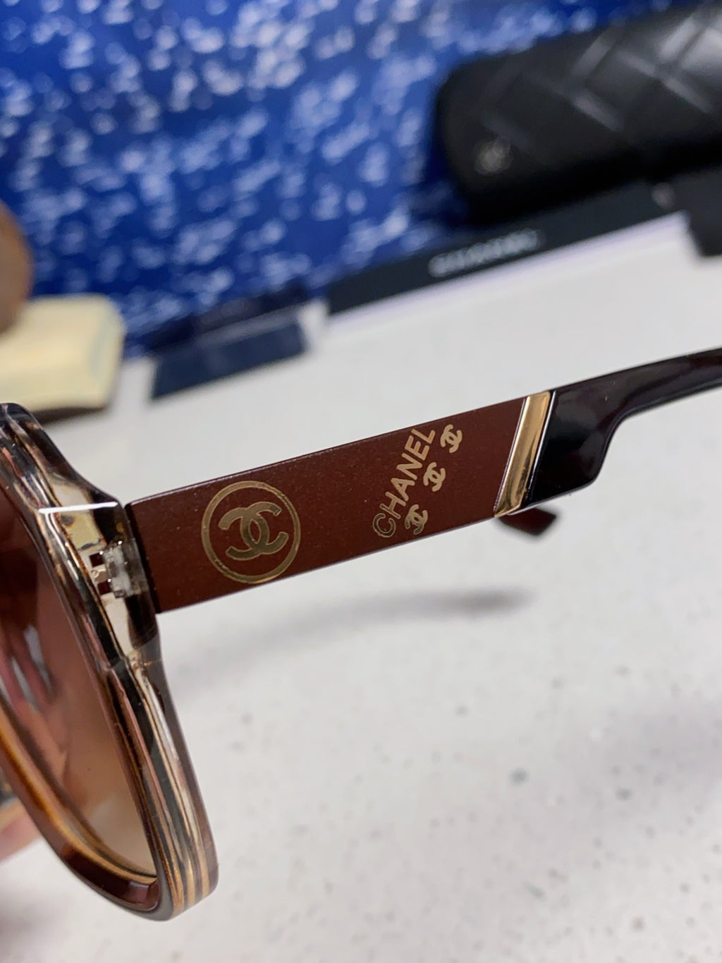 Chanel Polarized Square Red Lens Sunglasses for Women - 158380 - detail image 7