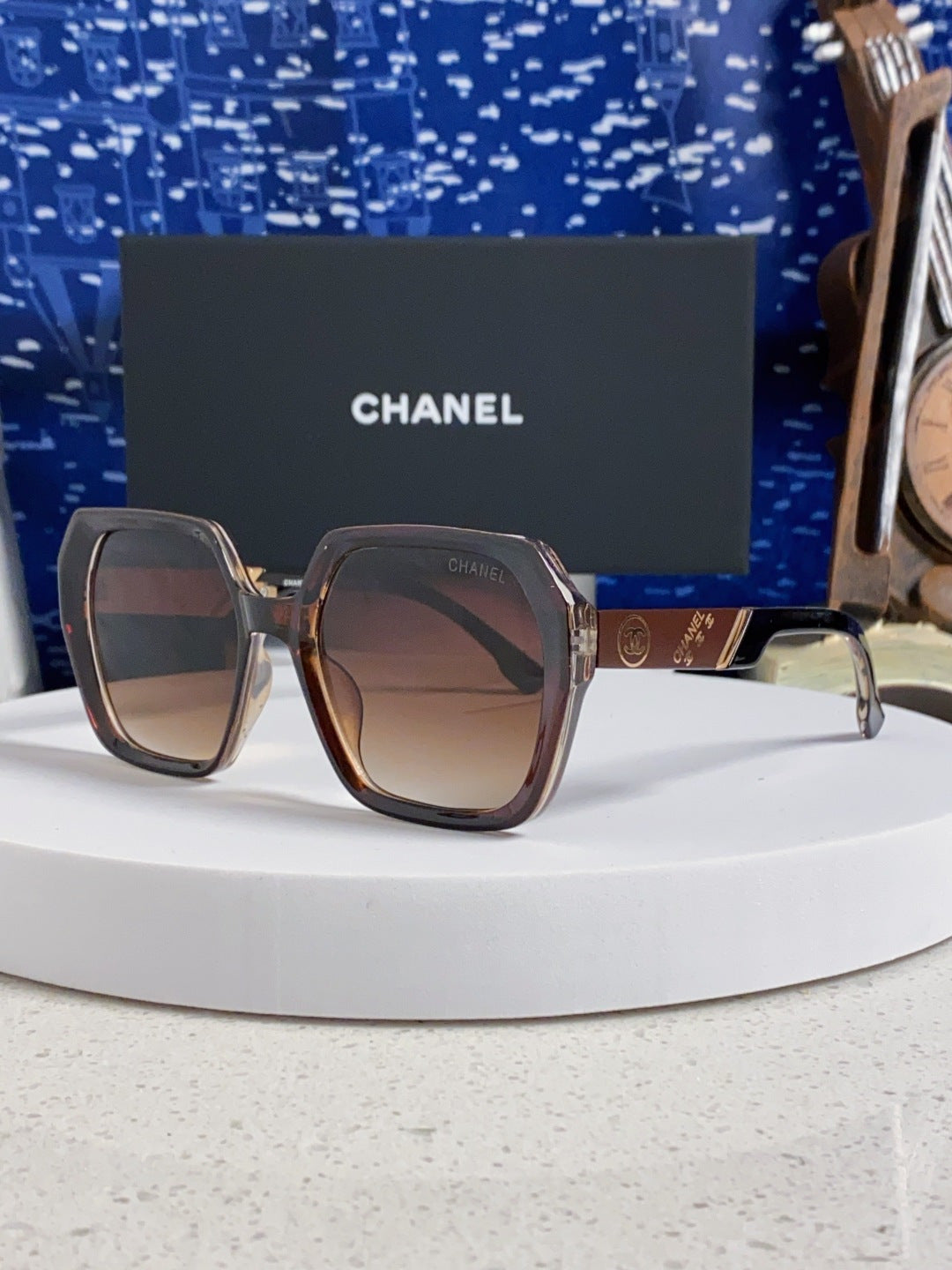 Chanel Polarized Square Red Lens Sunglasses for Women - 867065