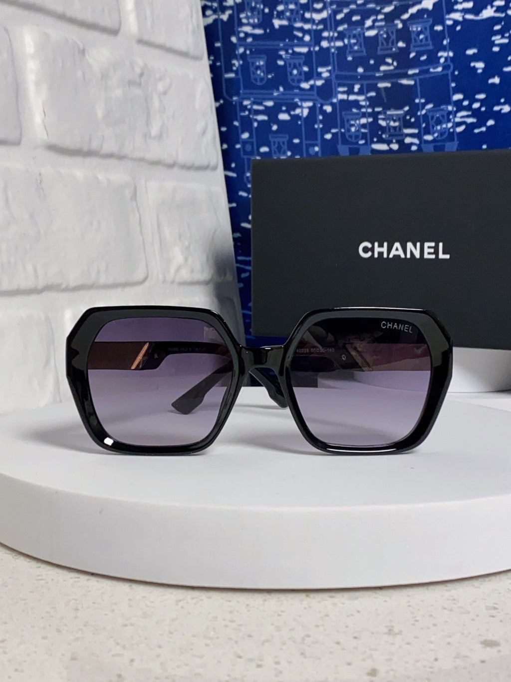 Chanel Polarized Square Gray Lens Sunglasses for Women - 867066 - detail image 2
