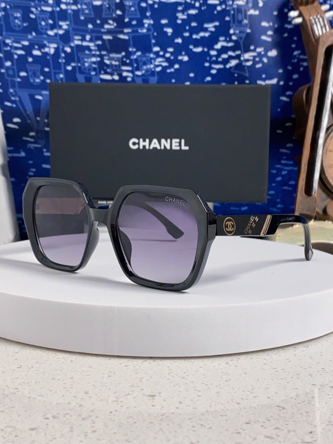 Chanel Polarized Square Gray Lens Sunglasses for Women - 867066