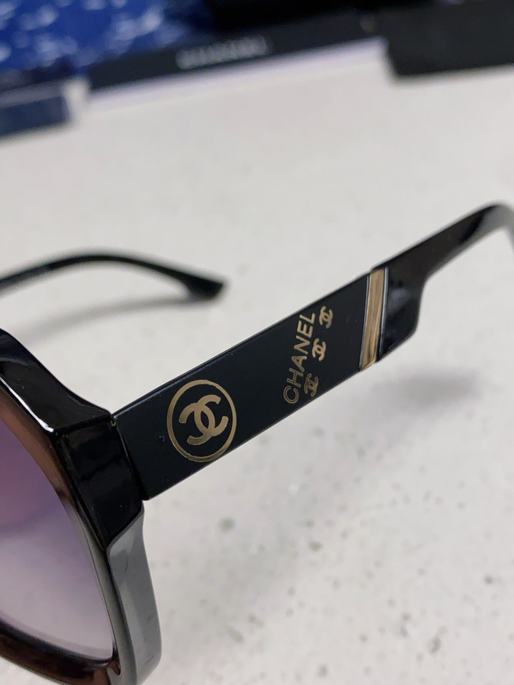Chanel Polarized Square Gray Lens Sunglasses for Women - 867066 - detail image 7