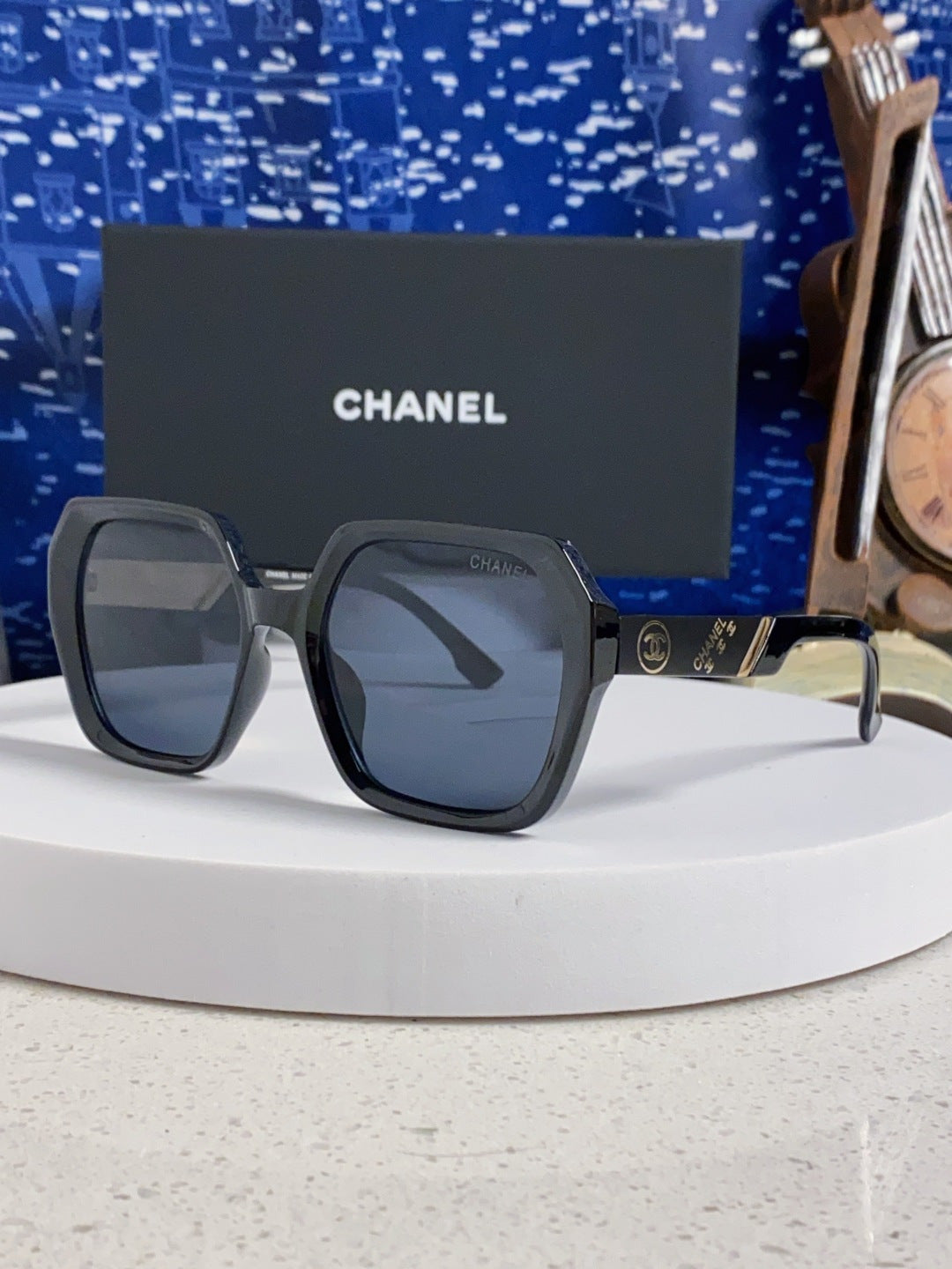Chanel Polarized Square Blue Lens Sunglasses for Women - 158382