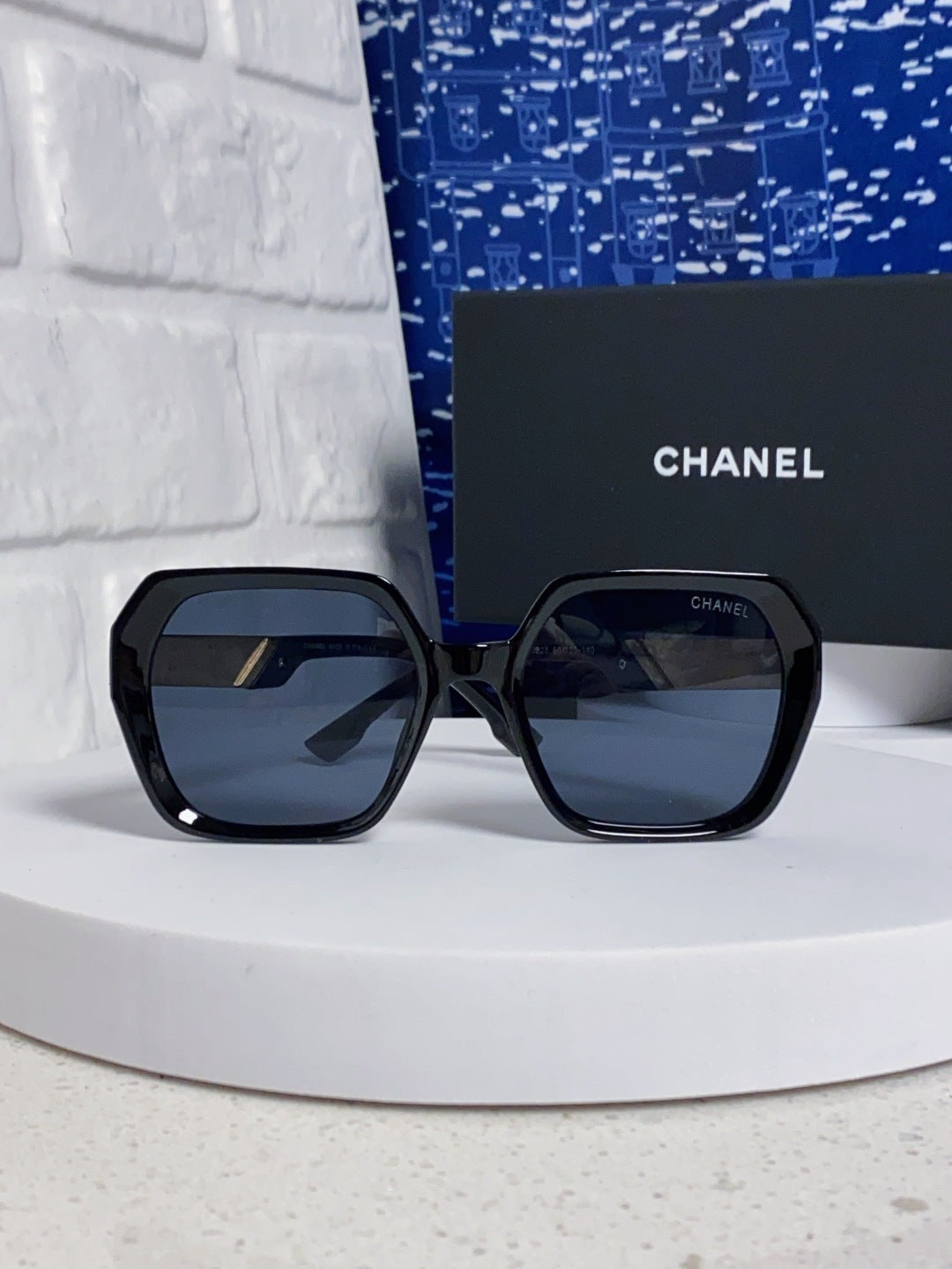 Chanel Polarized Square Blue Lens Sunglasses for Women - 867067 - detail image 2