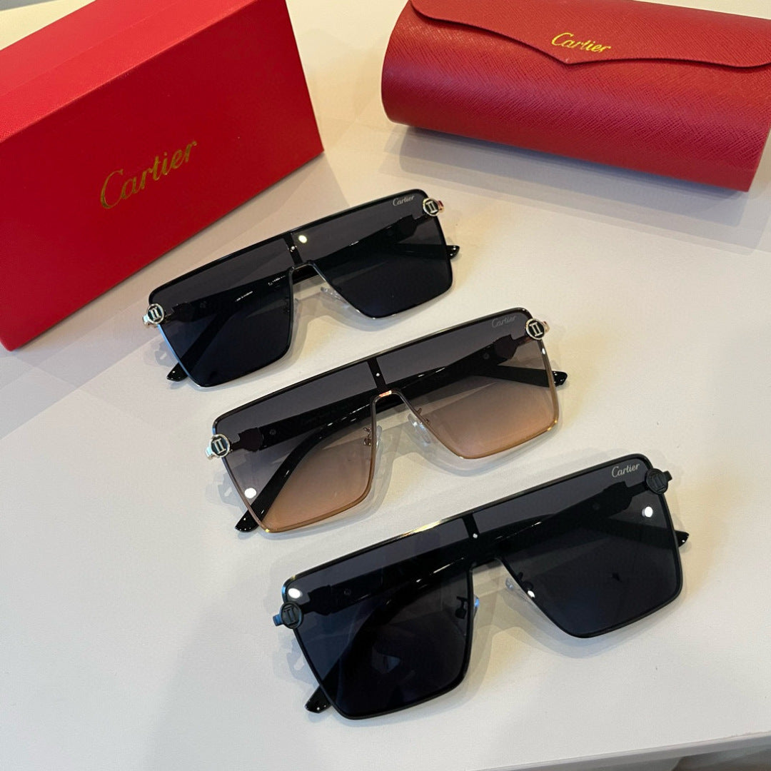 Cartier Lightweight Metal Rimless Silver Lens Sunglasses for Men & Wo - 935061 - detail image 12