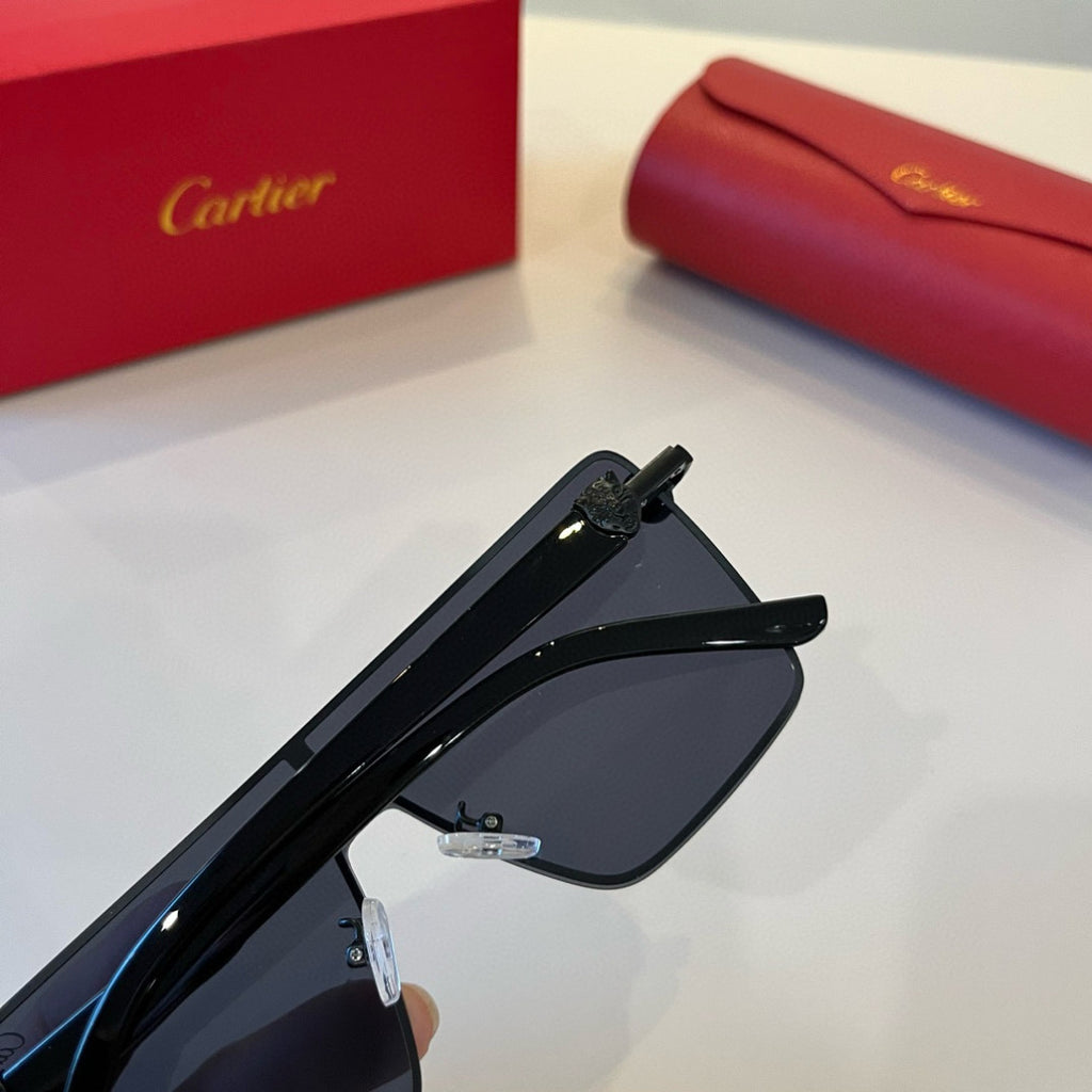 Cartier Lightweight Metal Rimless Silver Lens Sunglasses for Men & Wo - 935061 - detail image 8