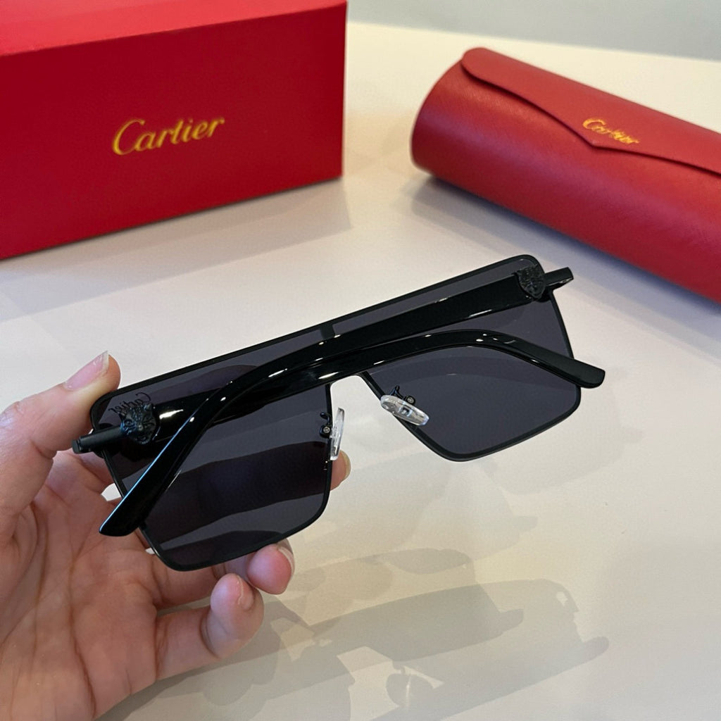 Cartier Lightweight Metal Rimless Silver Lens Sunglasses for Men & Wo - 935061 - detail image 9