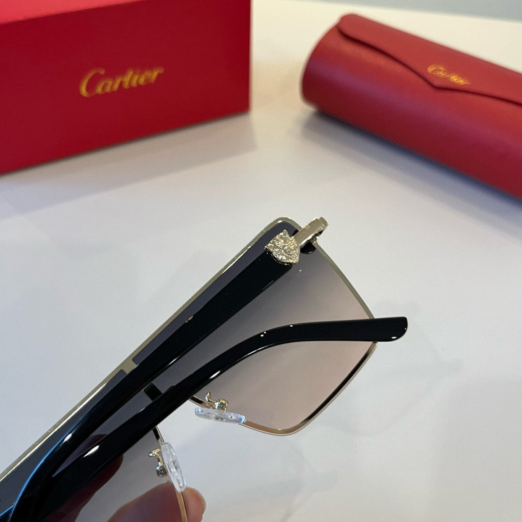 Cartier Lightweight Metal Rimless Silver Lens Sunglasses for Men & Wo - 935062 - detail image 5