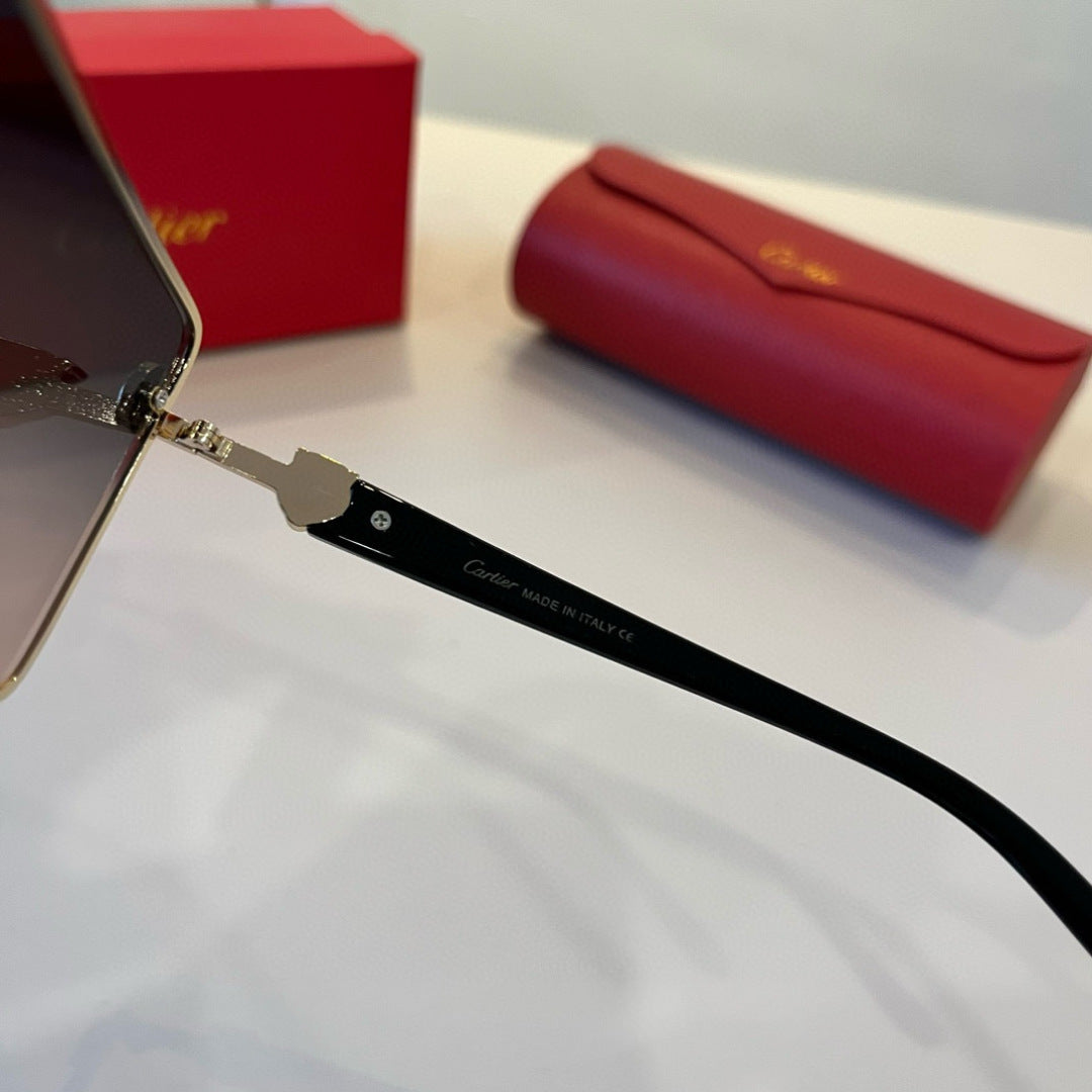 Cartier Lightweight Metal Rimless Silver Lens Sunglasses for Men & Wo - 935062 - detail image 8