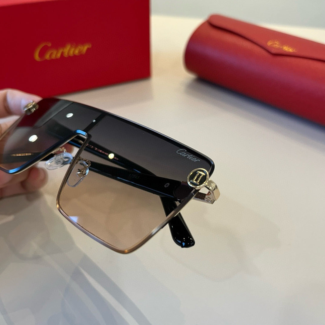 Cartier Lightweight Metal Rimless Silver Lens Sunglasses for Men & Wo - 935062 - detail image 4