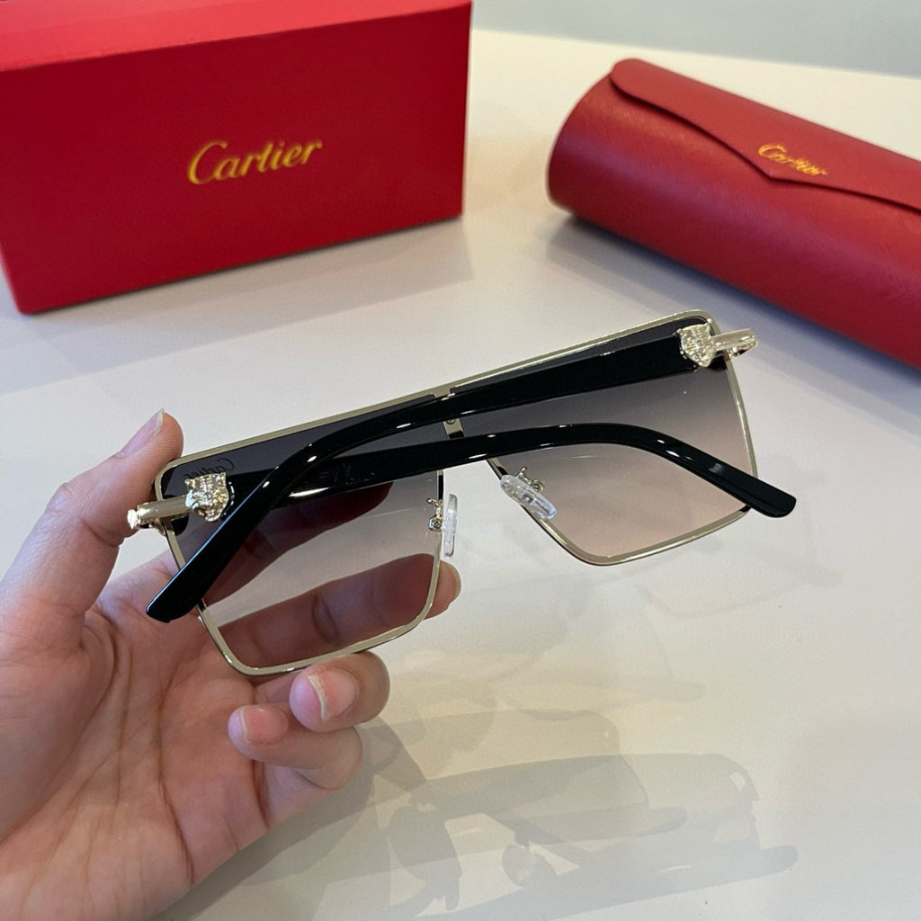 Cartier Lightweight Metal Rimless Silver Lens Sunglasses for Men & Wo - 935062 - detail image 6