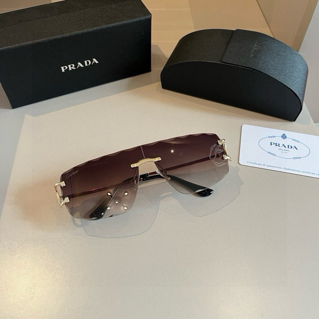 Cartier Fashion Brown Lens Sunglasses for Men & Women - 935064 - detail image 6