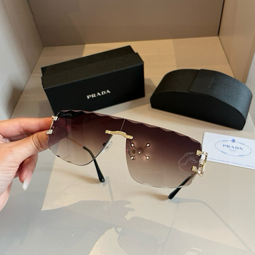 Cartier Fashion Brown Lens Sunglasses for Men & Women - 935064 - detail image 5