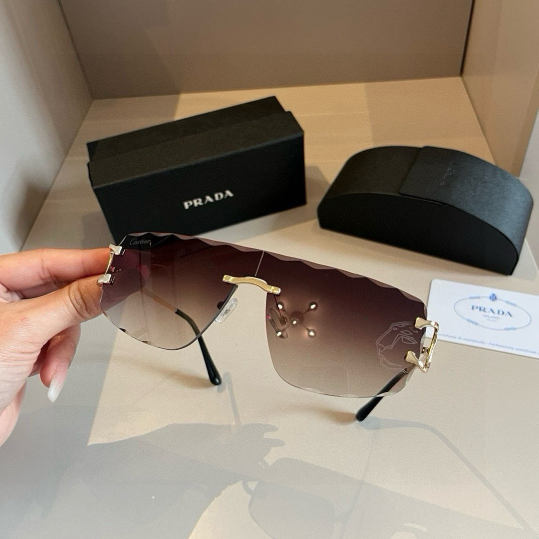 Cartier Fashion Brown Lens Sunglasses for Men & Women - 935064 - detail image 5