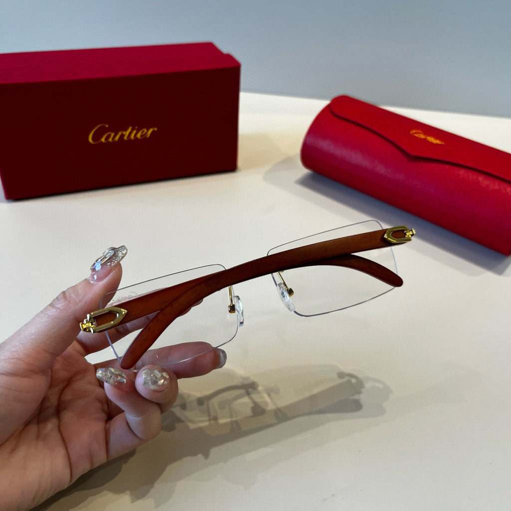 Cartier Lightweight Metal Rimless Silver Lens Sunglasses for Men & Wo - 935066 - detail image 6