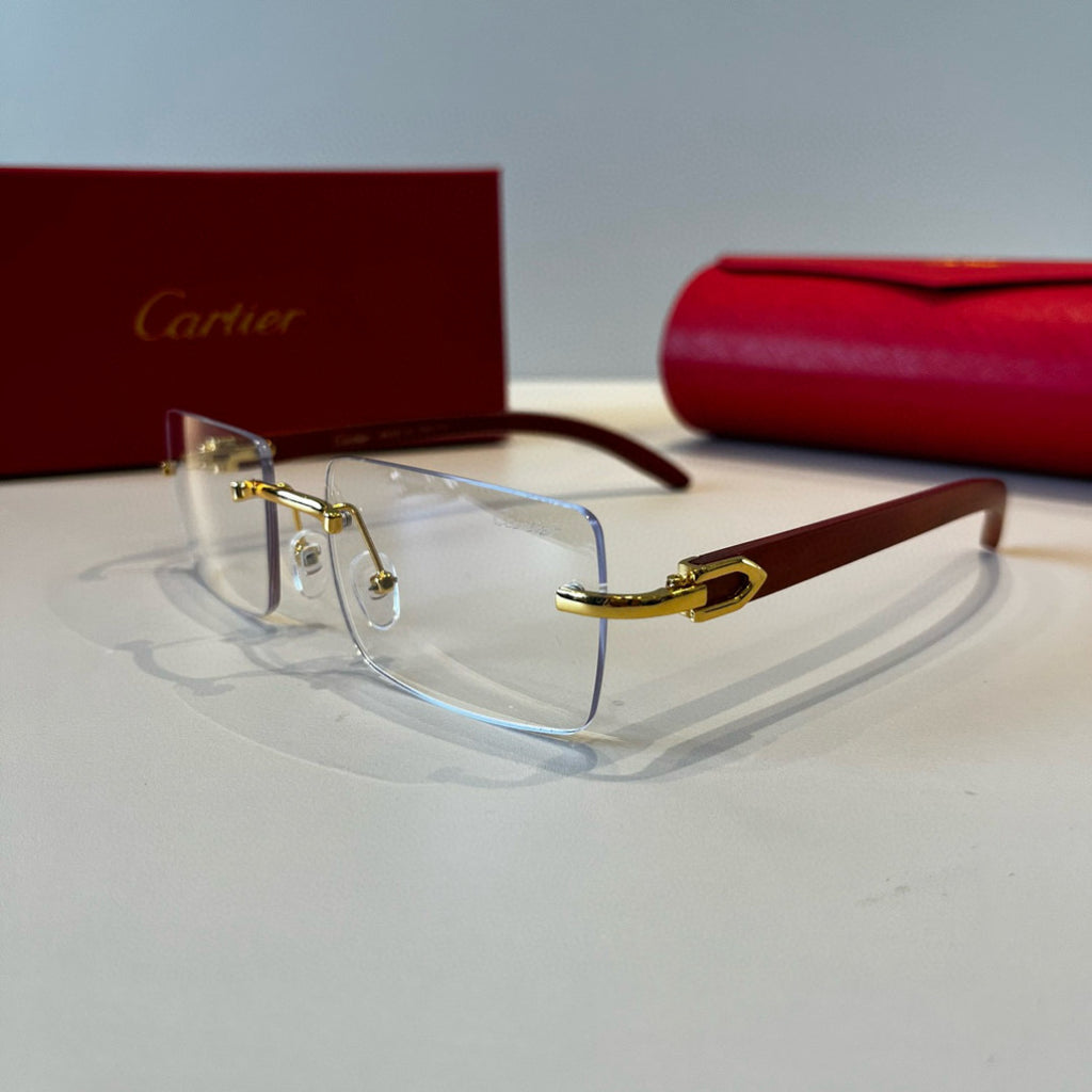 Cartier Lightweight Metal Rimless Silver Lens Sunglasses for Men & Wo - 935066 - detail image 3