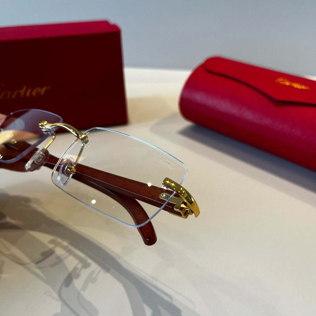 Cartier Lightweight Metal Rimless Silver Lens Sunglasses for Men & Wo - 487287 - detail image 7