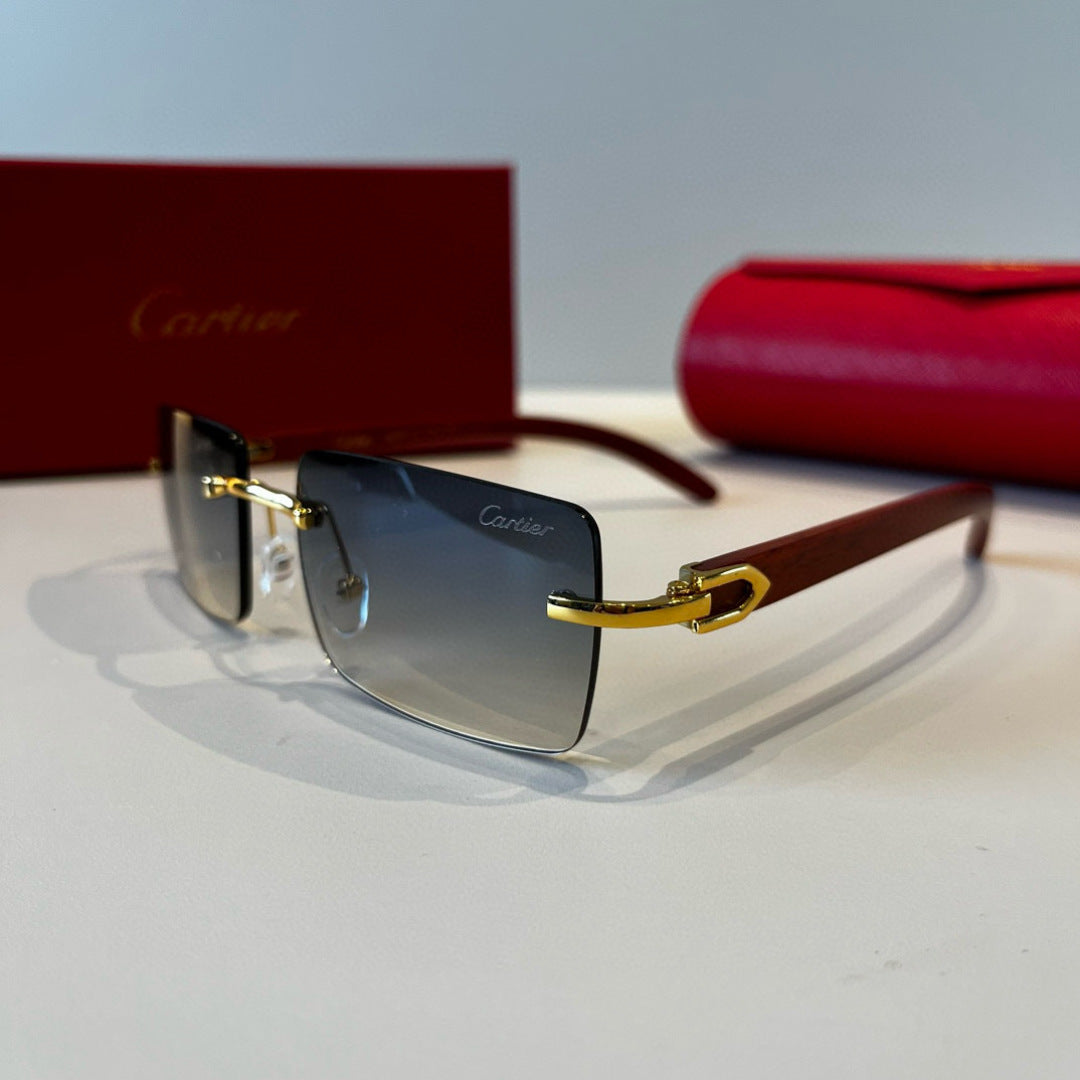 Cartier Lightweight Metal Rimless Red Lens Sunglasses for Men & Women - 935067 - detail image 3