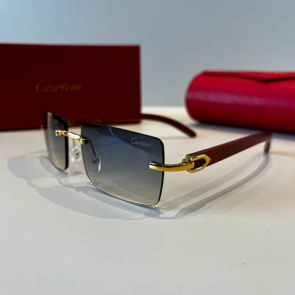 Cartier Lightweight Metal Rimless Red Lens Sunglasses for Men & Women - 372251 - detail image 3