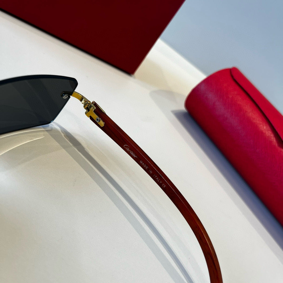 Cartier Lightweight Metal Rimless Silver Lens Sunglasses for Men & Wo - 935068 - detail image 4