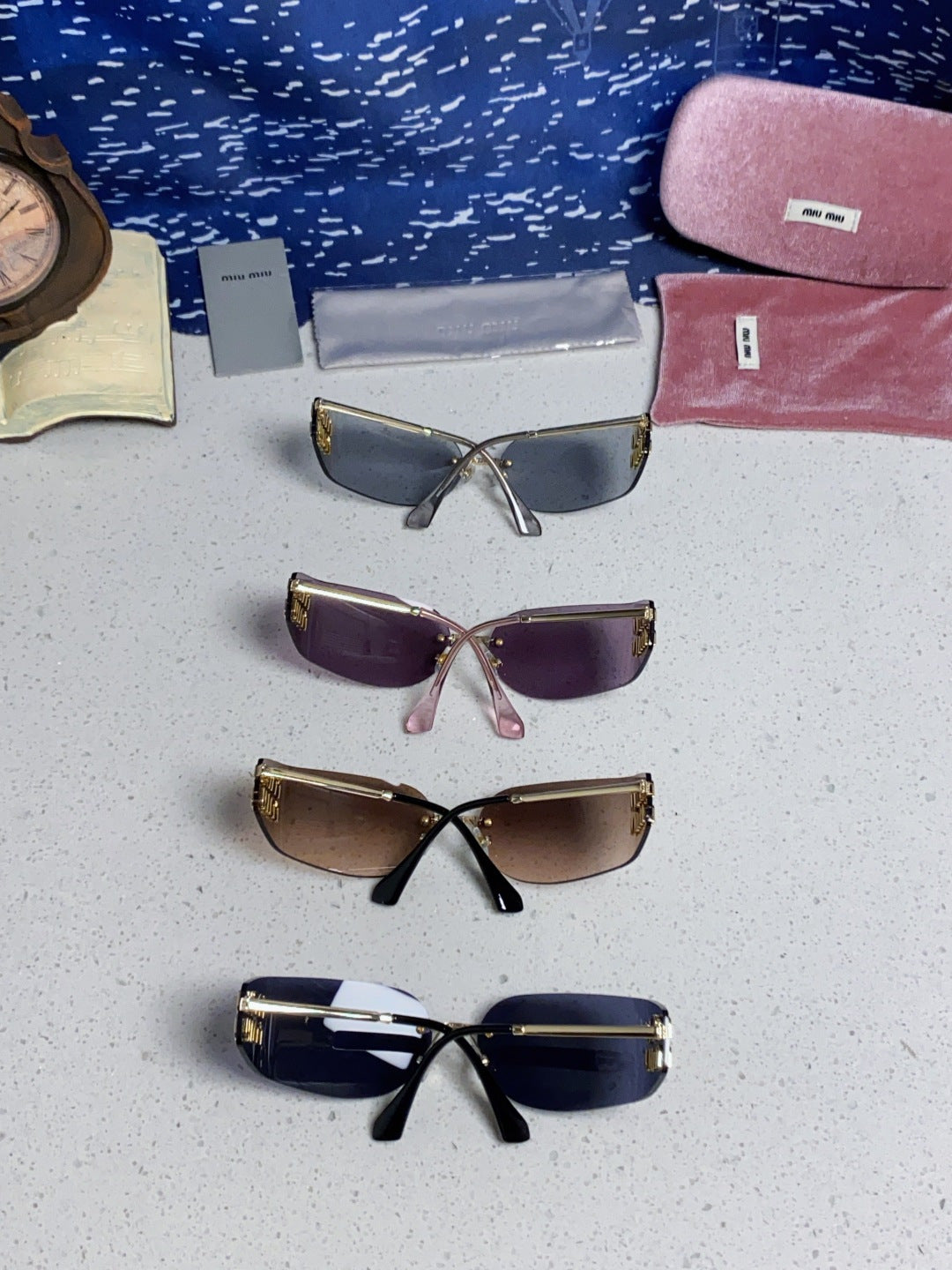 Miu Miu A51S Fashion Black Lens Sunglasses for Men & Women - detail image 11