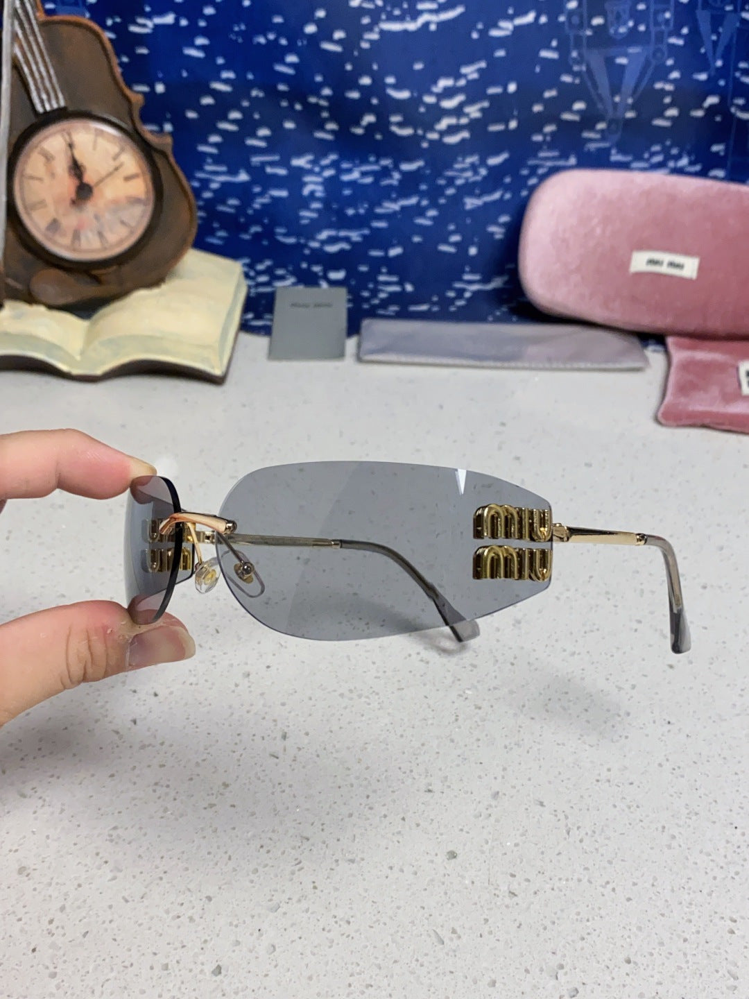 Miu Miu A51S Fashion Silver Lens Sunglasses for Men & Women - 416230 - detail image 6