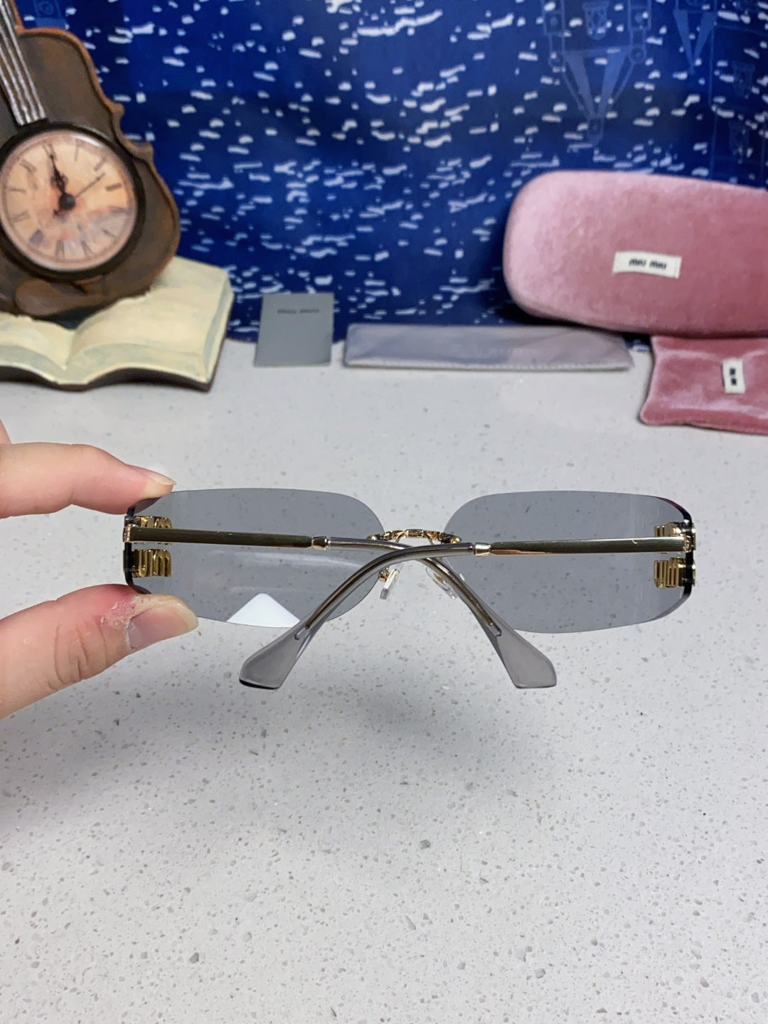 Miu Miu A51S Fashion Silver Lens Sunglasses for Men & Women - 416230 - detail image 5