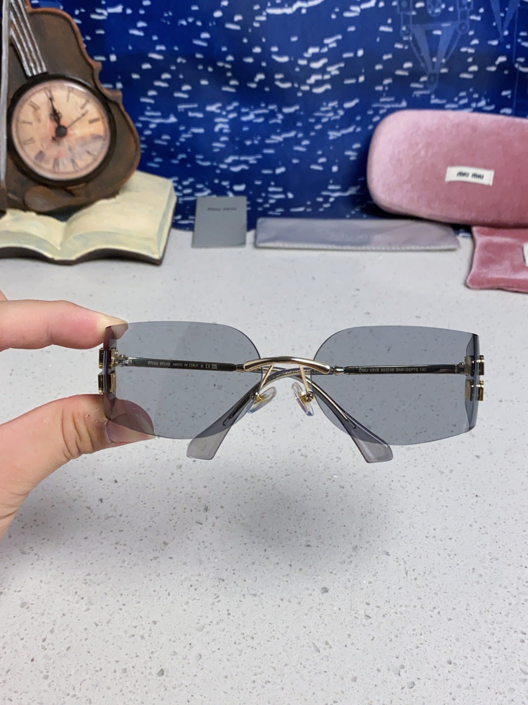 Miu Miu A51S Fashion Silver Lens Sunglasses for Men & Women - 416230 - detail image 4