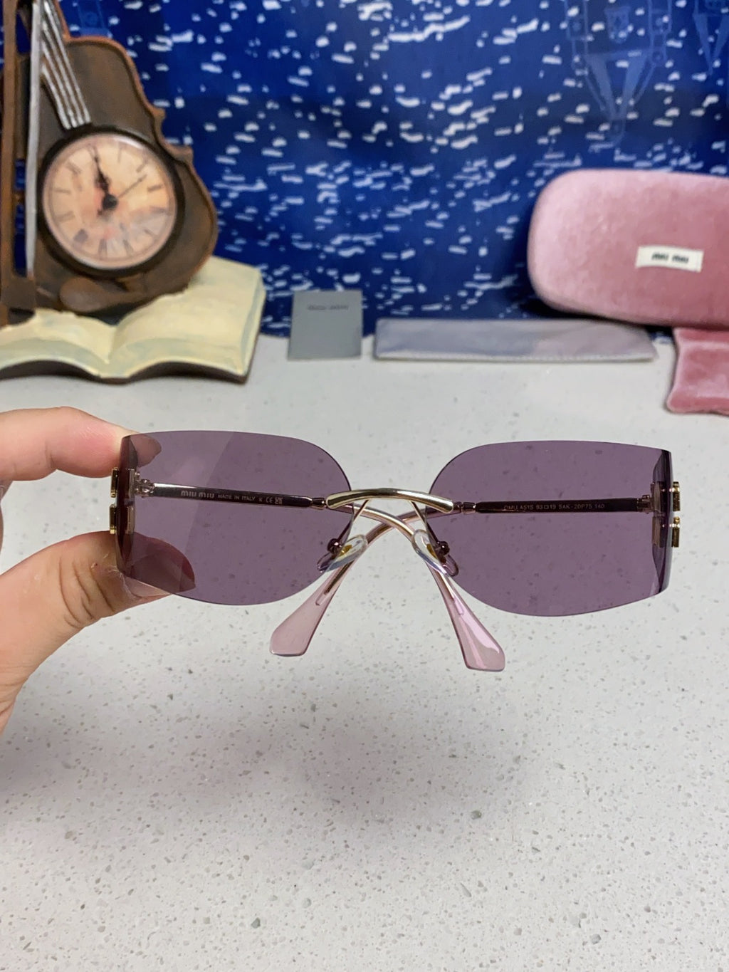 Miu Miu A51S Fashion Silver Lens Sunglasses for Men & Women - 416231 - detail image 4