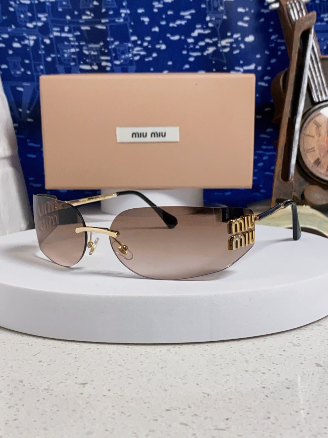 Miu Miu A51S Fashion Black Lens Sunglasses for Men & Women - 416232