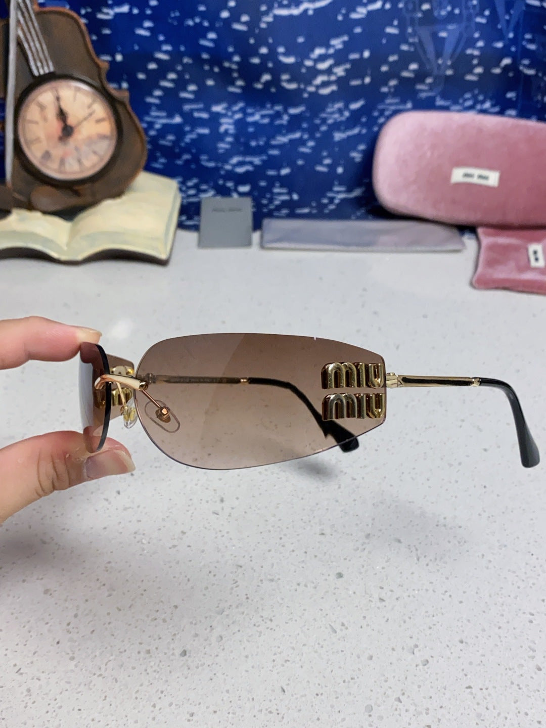 Miu Miu A51S Fashion Black Lens Sunglasses for Men & Women - 416232 - detail image 6