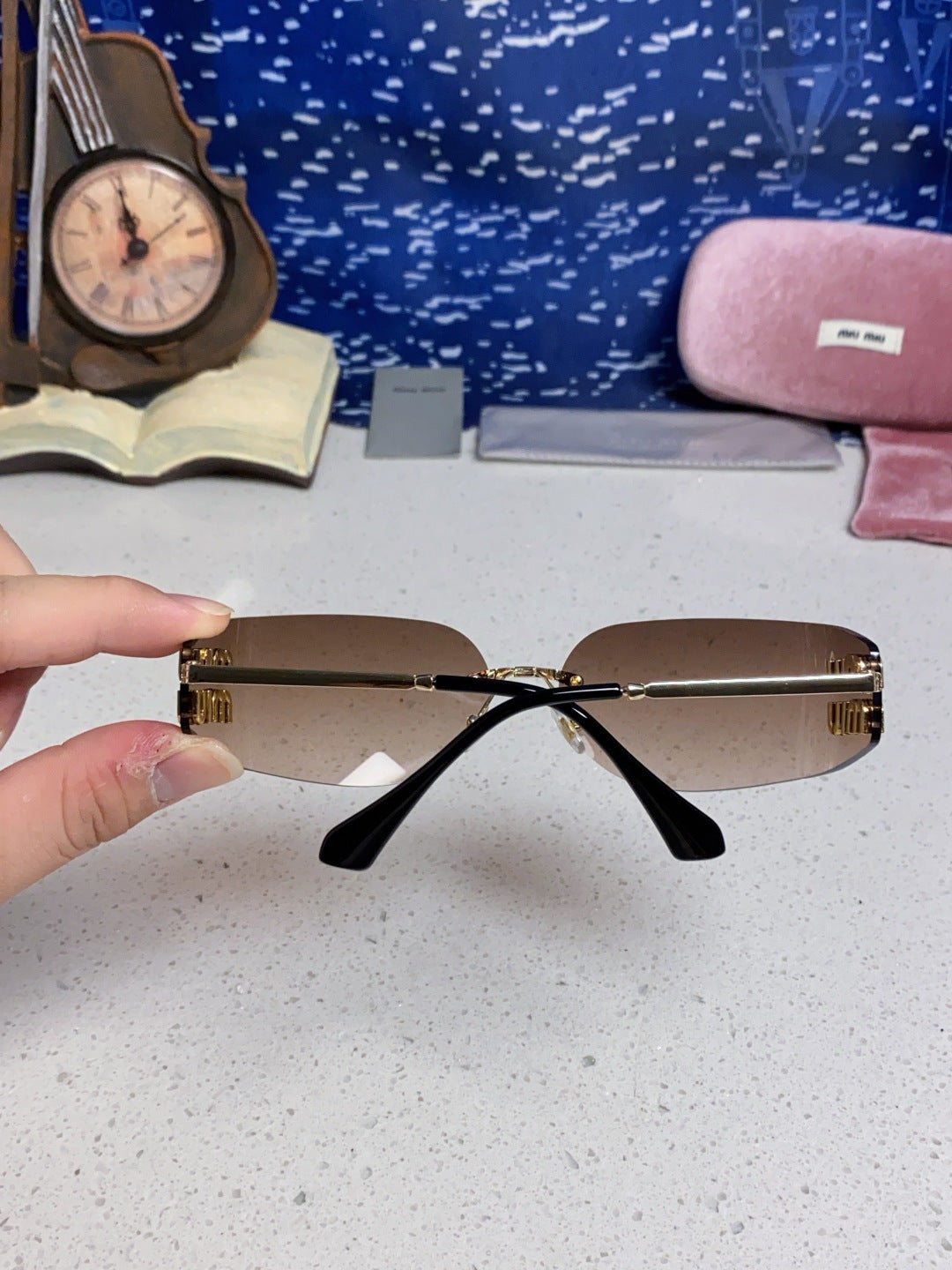 Miu Miu A51S Fashion Black Lens Sunglasses for Men & Women - 416232 - detail image 5