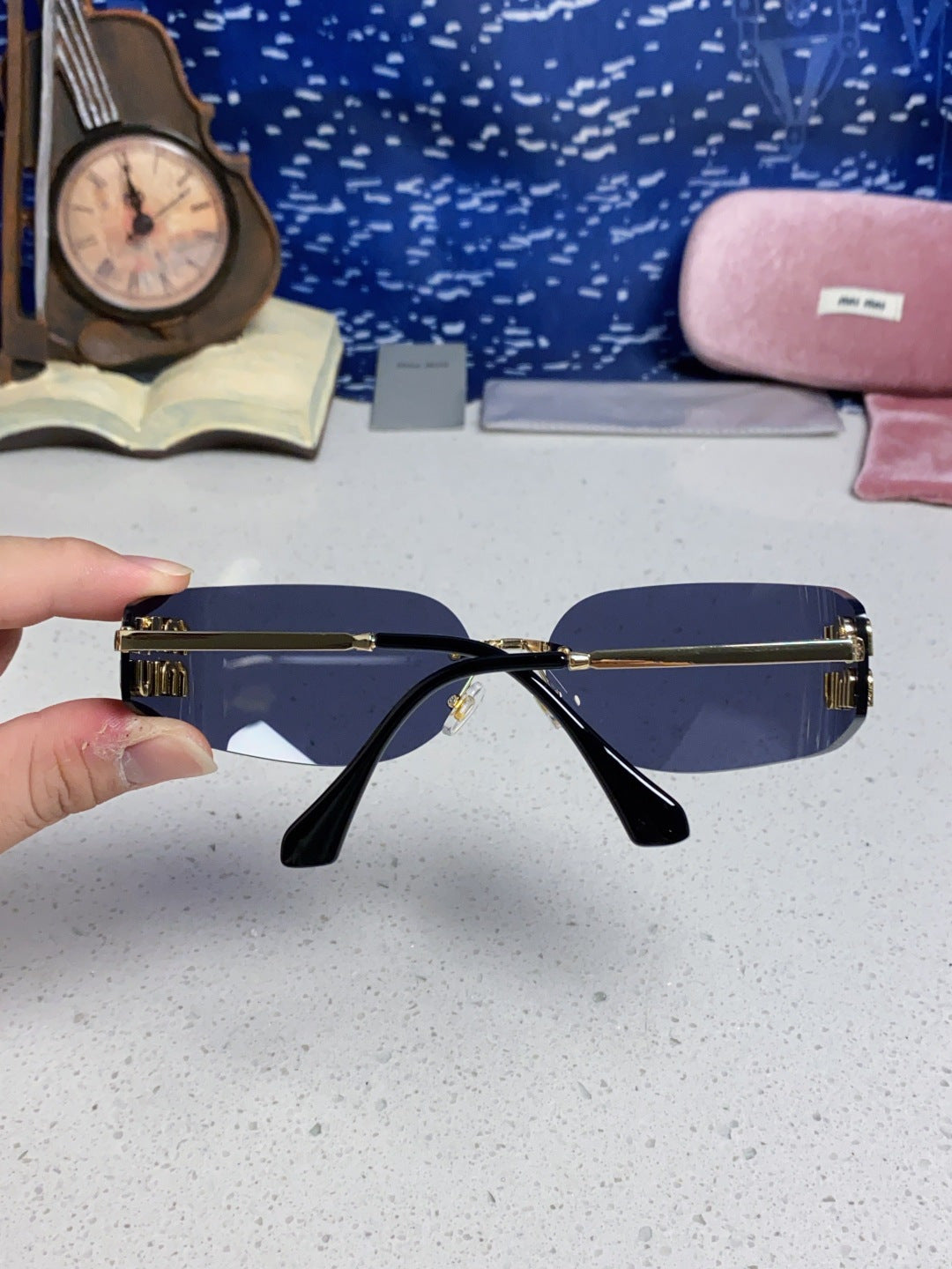 Miu Miu A51S Fashion Blue Lens Sunglasses for Men & Women - 416233 - detail image 5