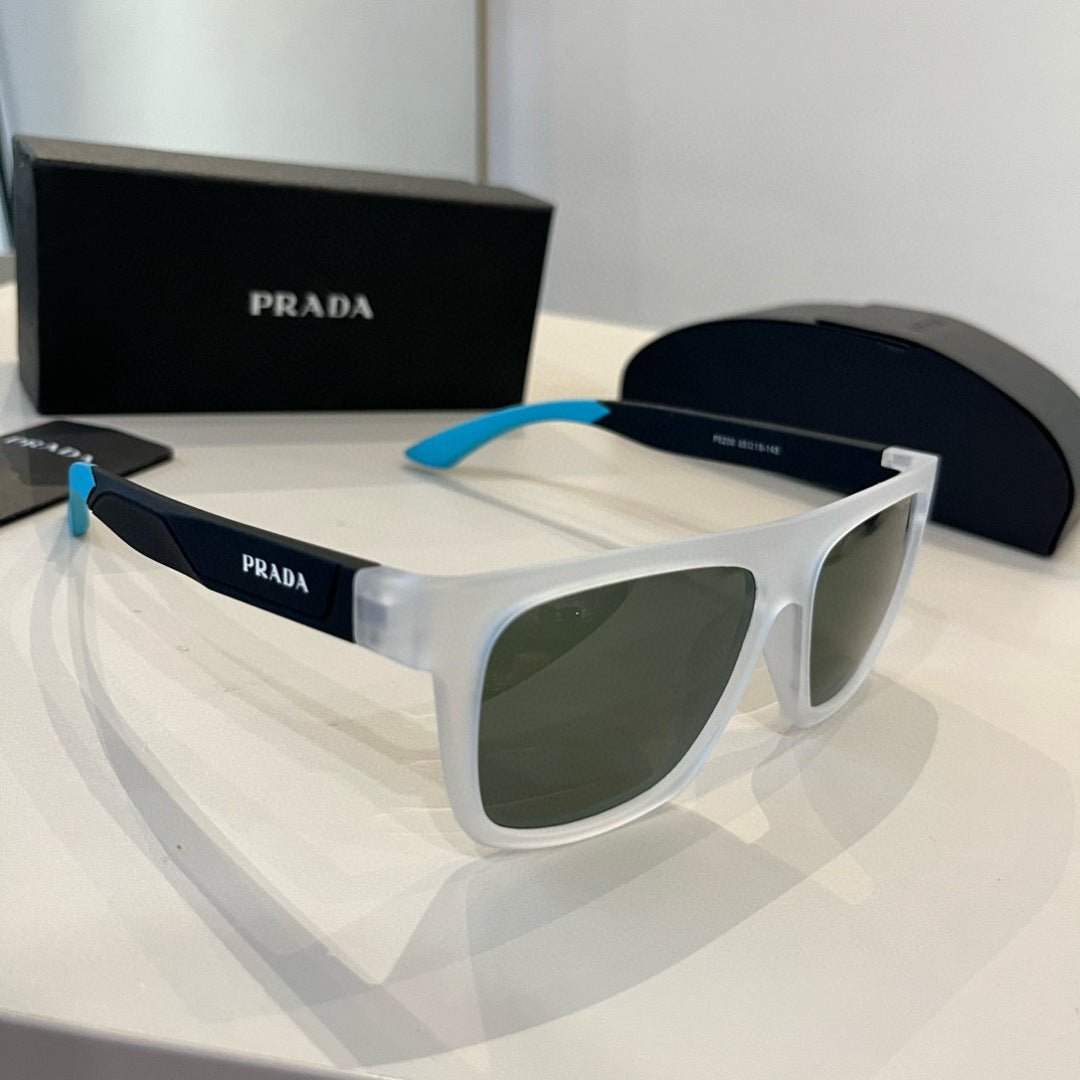 Prada Polarized Fashion Silver Lens Sunglasses for Men - 449350