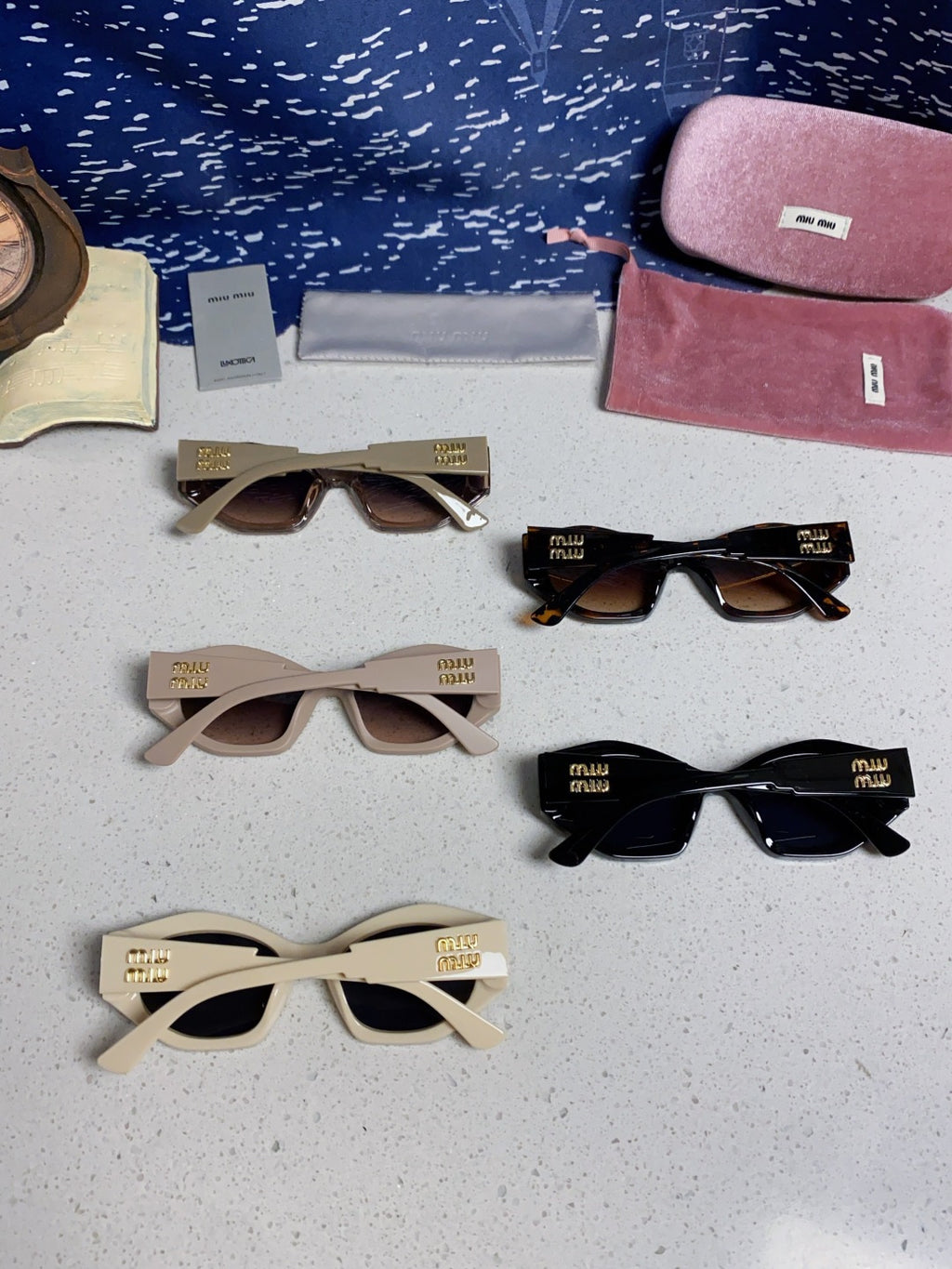 Miu Miu Cat-Eye Silver Lens Sunglasses for Women - 358687 - detail image 11