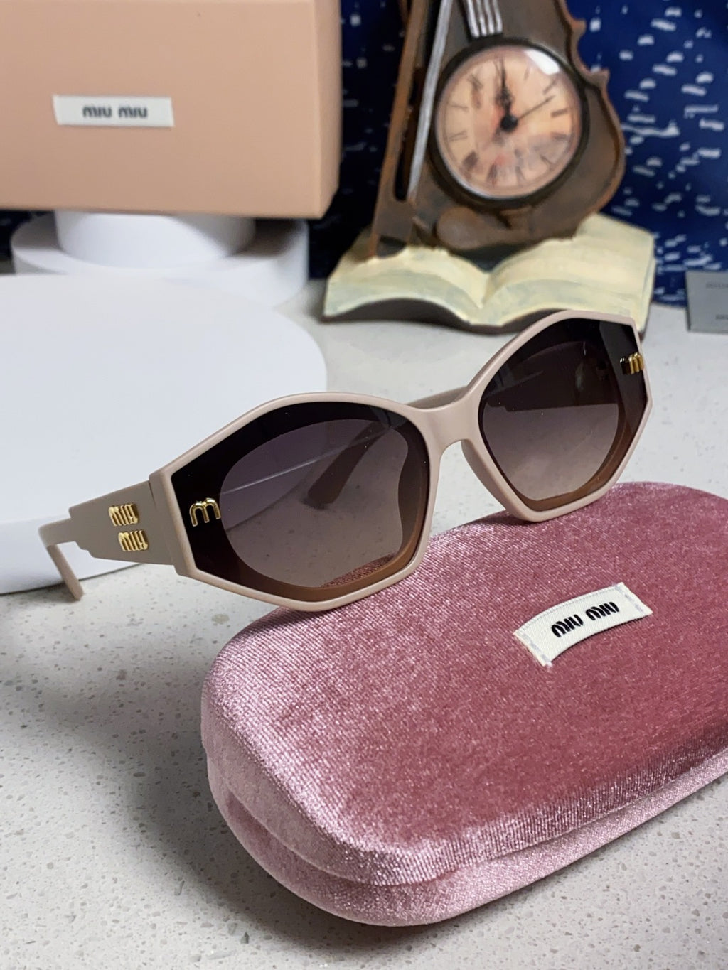 Miu Miu Cat-Eye Silver Lens Sunglasses for Women - 358687 - detail image 10